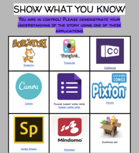 Interactive Choice Board with Mystery Box